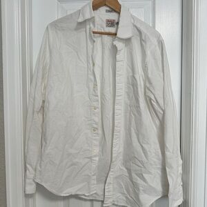 J. Crew White Casual Button Down Shirt